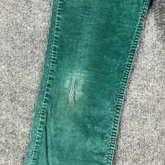 Vintage Wrangler Corduroy Pants Mens Size 27x30 Green Student - Picture 2 of 11